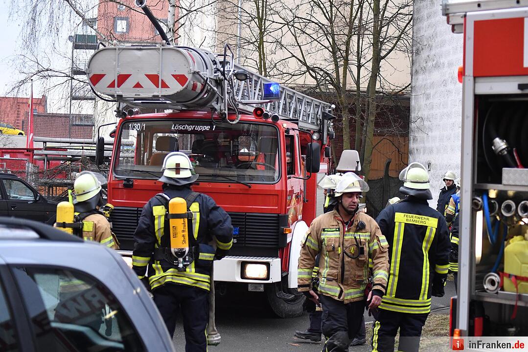 Dachstuhlbrand in der Geisfelder Straße in Bamberg