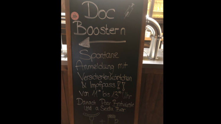 Gasthaus zum Sternla impft - Booster-Impfungen im Wirtshaus