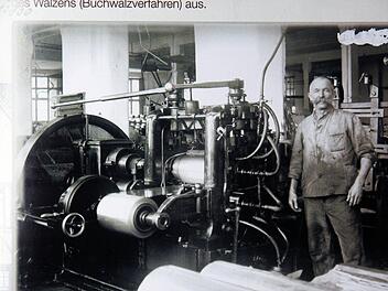 Ein Arbeiter der Firma Morgenstern im Jahr 1930. Auch die industrielle Produktion litt massiv unter den Folgen der Weltwirtschaftskrise. Repro: Stadtarchiov Forchheim