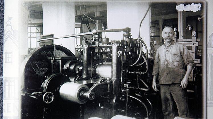 Ein Arbeiter der Firma Morgenstern im Jahr 1930. Auch die industrielle Produktion litt massiv unter den Folgen der Weltwirtschaftskrise. Repro: Stadtarchiov Forchheim