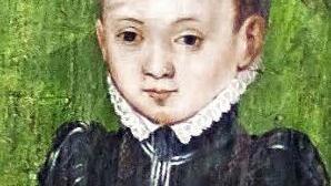 Casimir mit drei Jahren: Detail des Bildes "Die drei Söhne von Johann Friedrich II", 1567, unbekannter Maler, Ö auf Holz.