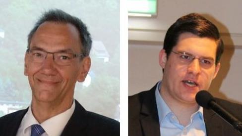 Zwischen Thomas Nowak (links) und Dominik Sauerteig f&auml;llt die Entscheidung, wer OB-Kandidat der Coburger SPD wird.