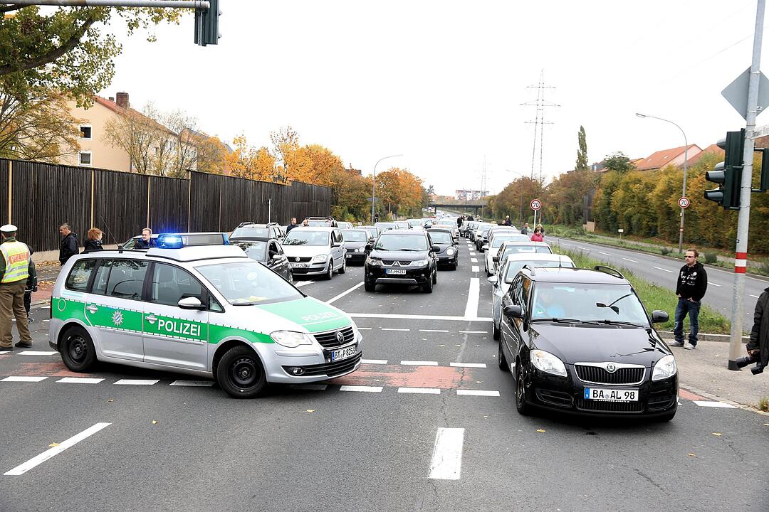 Linke Demo gegen Balkanzentrum Bamberg