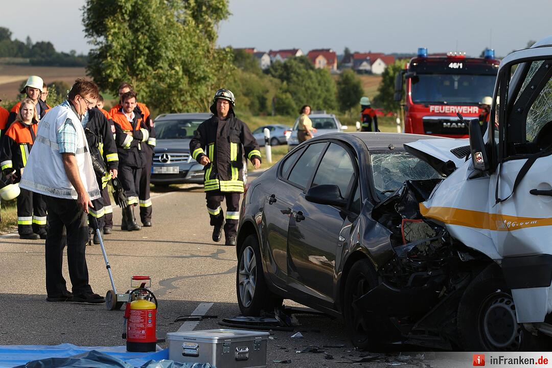 Unfall bei Wassertrüdingen im Landkreis Ansbach
