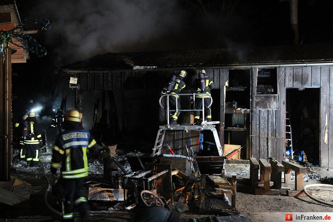Scheune auf Jugendfarm in Erlangen brennt aus