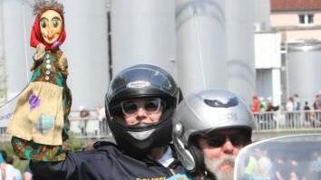 Der Motorrad-Korso zur Sternfahrt 2018. Foto: Barbara Herbst