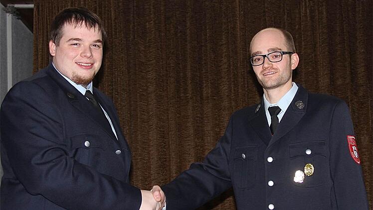 Vorsitzender Christoph Joa (rechts) begrüßte den Beisitzer Tobias Köhler, der die neue Homepage schuf.