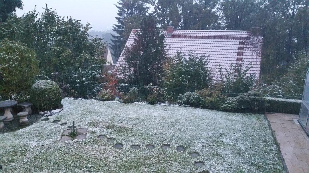 Erster Schnee in Franken