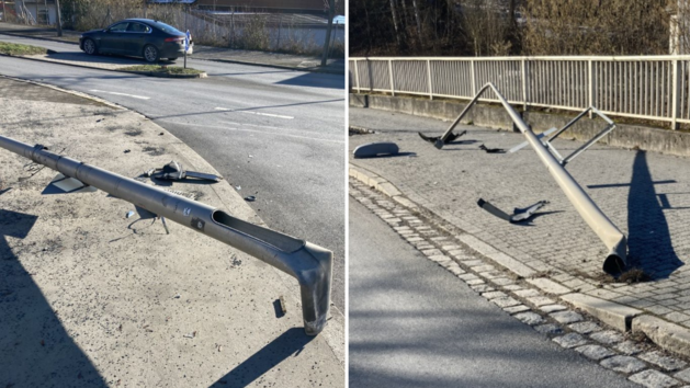 Neustadt bei Coburg: Seniorin f&auml;hrt Stra&szlig;enlaternen um