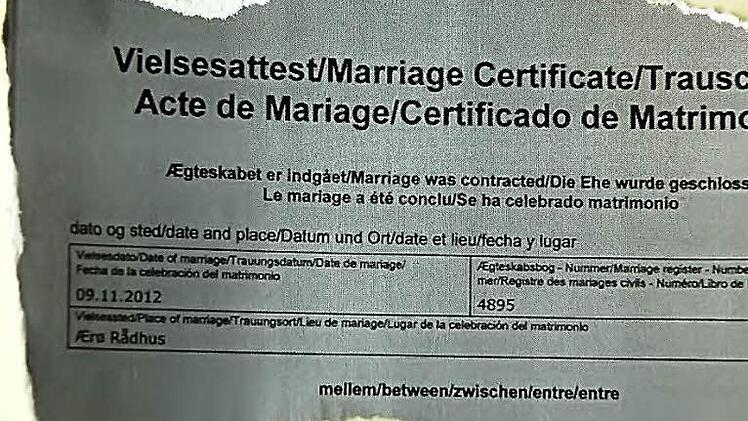 Dänen lügen nicht. Eine bei ihnen geschlossene Ehe ist gültig - anerkannt ist sie deswegen aber noch lange nicht. Foto: Rainer Lutz