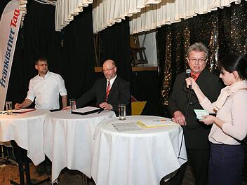 Michael Bohl, Egon Herrmann und Klaus Hannweber (von links) stellten sich den Fragen von Corinna Igler (rechts). Fotos: Matthias Hoch