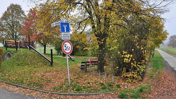 Die Anregung aus der Bürgerversammlung in Horhausen, am Spielplatz zum Flurweg hin (rechts im Bild) einen Wildzaun zu errichten, den die Hecken schließlich zuwachsen würden, nahm der Bürgermeister gerne mit.