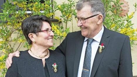 Das Wonfurter Jubelpaar Marga und Alois Firsching  Foto: Ulrike Langer