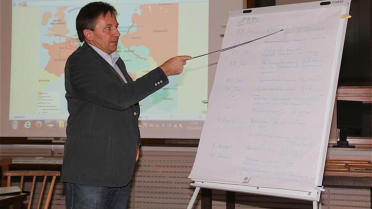 Wie es seinem Großvater Gregor als junger Soldat erging, schilderte Kurt Hornung in seinem packenden Vortrag.