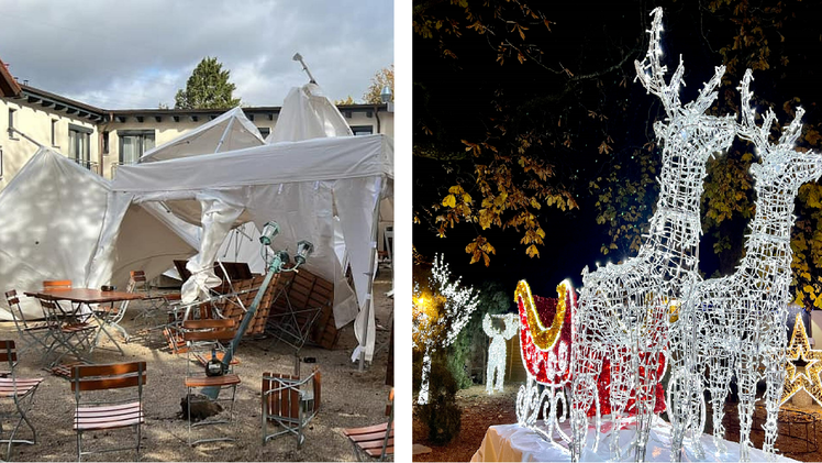 Bruckertshof Bamberg: Nach dem Sturm eröffnet der Bruckertshof ein Winterland mit Weihnachtsmarkt