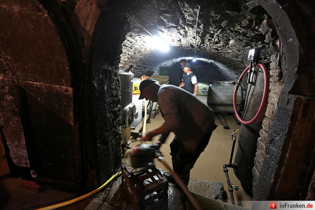 Schweres Hochwasser in Teilen Unterfrankens