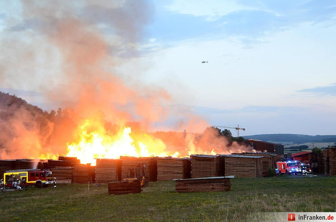 Brand im Sägewerk Untererthal