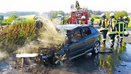 Verletzt wurde bei dem Brand zum Gl&uuml;ck niemand. Foto: Feuerwehr H&ouml;chstadt