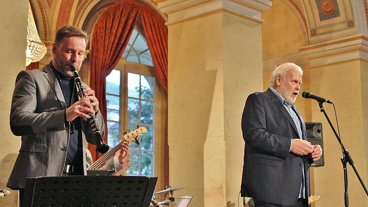 Saxophonist Ive Kanew und Gunther Emmerling  Foto: Werner Vogel