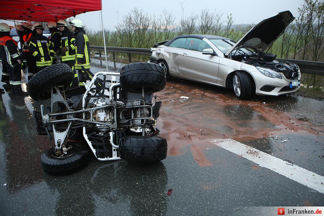 Hagel-Unwetter lšst Massenunfall aus: Autos kollidieren auf der A6 - Acht verletzte Personen, davon drei schwer