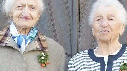 Johanna Hübner (links) und Margarethe Klement feierten Eichenkonfirmation.