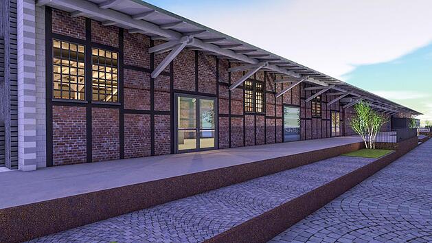 Eine Sitzstufe, die vor die &ouml;stliche Rampe gesetzt wird, dient in erster Linie der Sicherheit. Grafik: Archi Viva Architekten