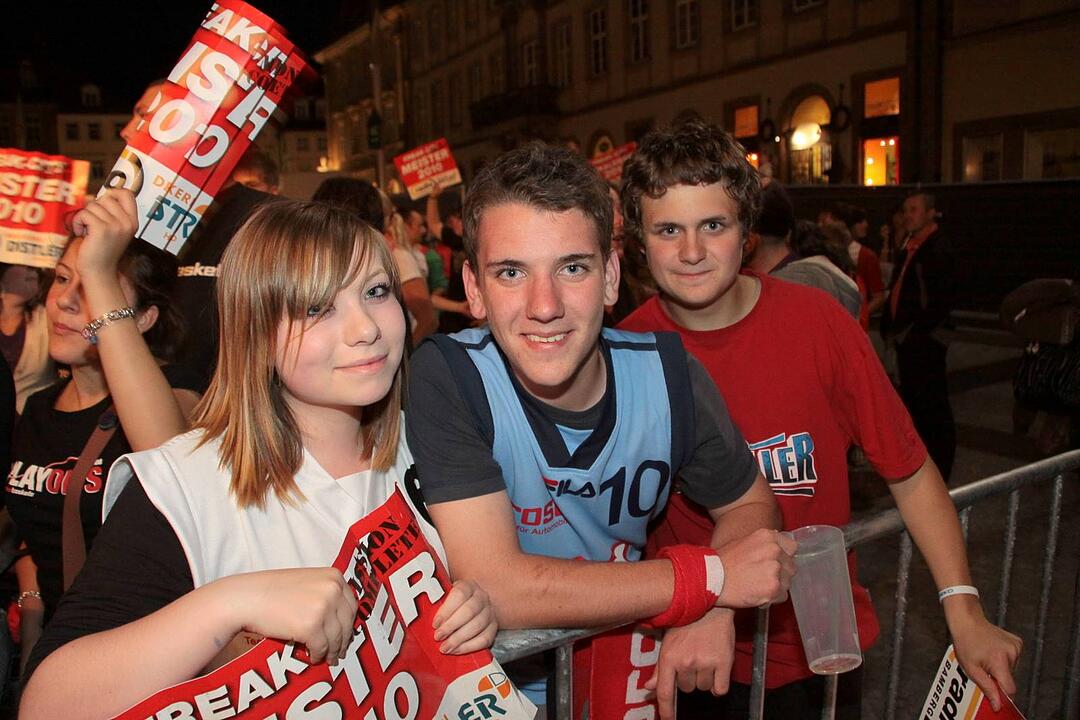 Meisterfeier Brose Baskets Bamberg Maxplatz