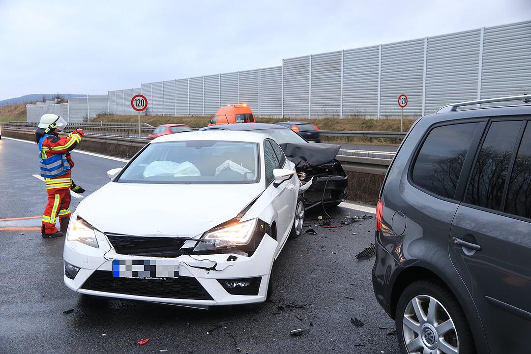 Massenunfall auf der A73 Höhe Breitengüßbach
