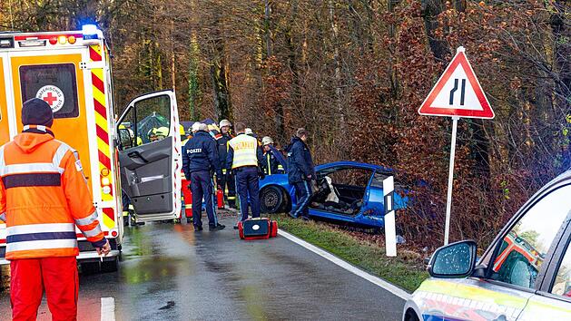 Schwerer Unfall bei Forchheim am Samstag. Foto: Josef Hofbauer