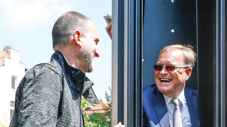 Eröffnung der Großplastikenausstellung von Rui Chafes in Bamberg am 12. Mai 2018. Foto: Matthias Hoch