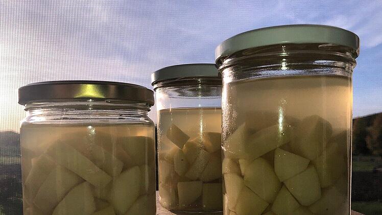 eingelegte Wein-Birnen