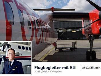 Screenshot: Facebook-Seite "Flugbegleiter mit Stil"