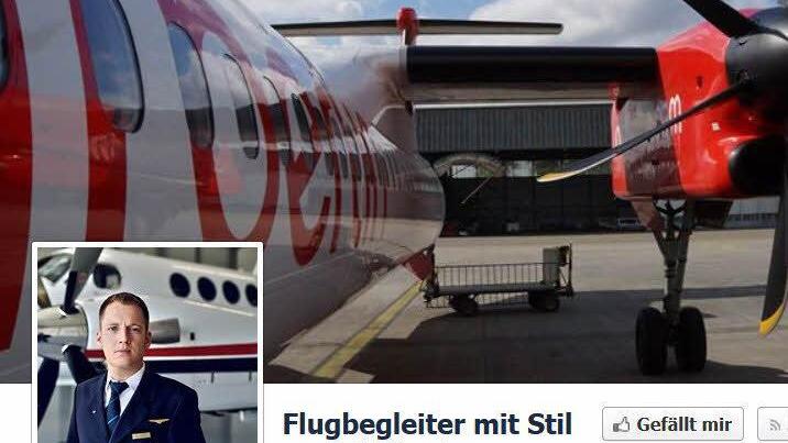Screenshot: Facebook-Seite "Flugbegleiter mit Stil"