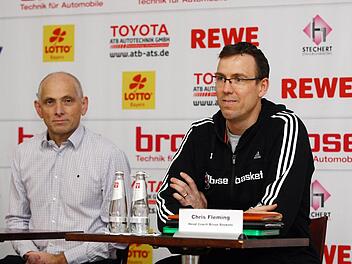 Ende einer Ära: Wolfgang Heyder (links) und Chris Fleming haben ihre Ämter bei den Brose Baskets nicht mehr inne. Foto: sportpress