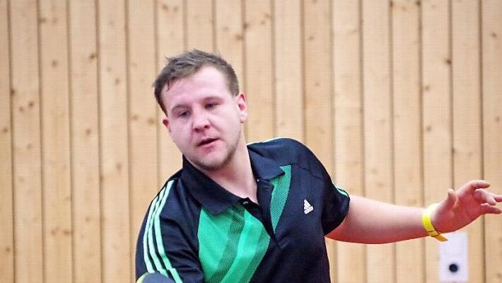 David Scherbel (Bild) vom SV Rothenkirchen blieb beim 9:4-Sieg gegen den TTC Hof in seinen beiden Einzeln unbezwungen.  Foto: Hans Franz