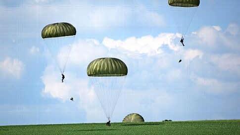 Soldaten setzen auf.