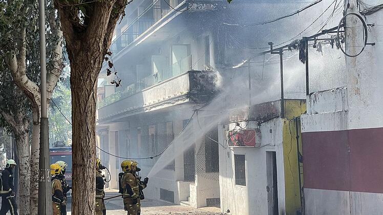 Feuer in einem Restaurant auf Mallorca