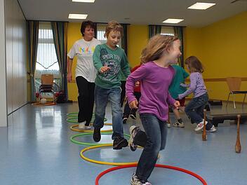 Nachwuchsarbeit wird bei der DJK Windheim groß geschrieben. Nicht nur Kinderturnen (Foto) gibt es, sondern auch verschiedene Tanzgruppen. Fotos: Björn Hein