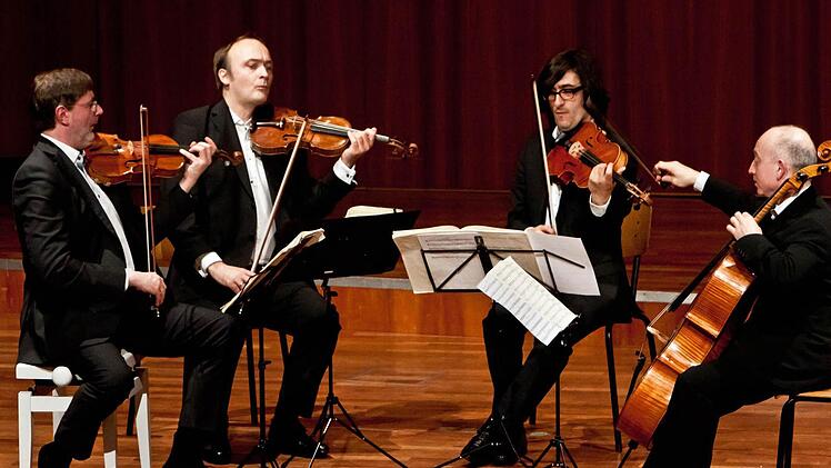 Mit faszinierender Klangkultur in intensivem Zusammenspiel beeindruckte das Quatuor Danel aus Brüssel bei seinem Gastspiel im Coburger Kongresshaus. Fotos: Jochen Berger