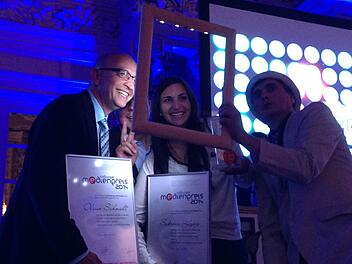 Coburger Medienpreis 2014 geht an Oliver Schmidt vom Coburger Tageblatt, Thomas Apfel und Sabrina Lang von Radio eins - Kategorie Schöpfung Foto: Falk Zimmermann