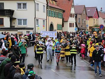 Der Umzug am Faschingsdienstag in Poppenlauer ist jedes Jahr ein  Besuchermagnet. Dieses Jahr werden die Besucher kontrolliert, um das  Mitbringen von Alkohol zu verhindern. Foto: Archiv/Thomas Malz