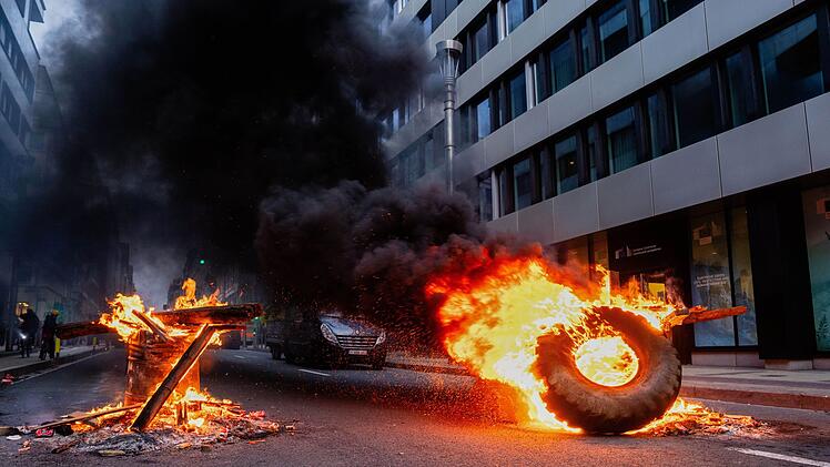 Bauerndemonstration in Br&uuml;ssel