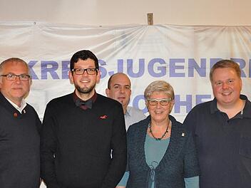 Der Kreisjugendring-Vorstand (v. l.): Wolfgang Erner (Bayerische Sportjugend), Christoph Piltz (verbandslos), Christian Wolfrum (Jugendfeuerwehr), Monika Martin (Bayerische Sportjugend), Thomas Wilfling (verbandslos). Nicht im Bild Heike Wagner (Schützenjugend) Foto: Brigitte Lenke