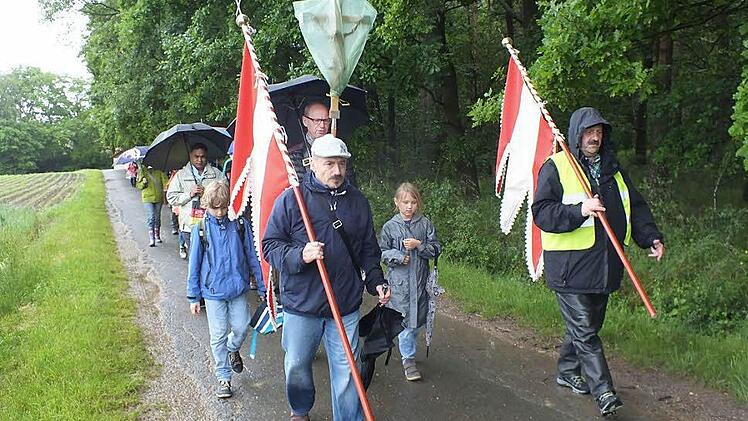 Helmut Fischer (vorne links) organisiert die Wallfahrt nach Veitsbronn. Foto: Manfred Welker