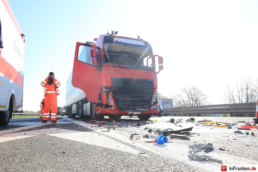 Bamberg-Hafen: Lkw-Unfall auf der A70