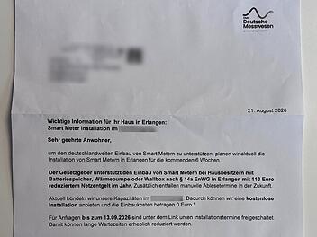 Post zu Installation von Smart Metern von Deutschen Messwesen