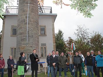 Am Dienstag wurde der Patersbergturm nach der Sanierung wieder frei gegeben. Foto: Jürgen Gärtner