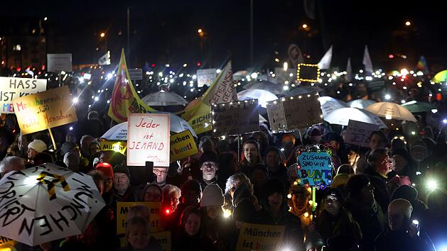 Demonstrationen gegen rechts - M&uuml;nchen