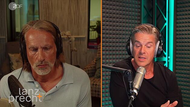 Markus Lanz (rechts) und Richard David Precht sprechen im Podcast "Lanz + Precht" &uuml;ber M&auml;nnlichkeit.
