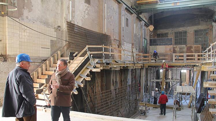 Ortstermin im Turbinenhaus. Foto: Stadt Kulmbach